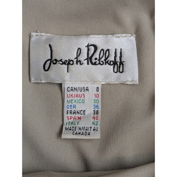 Joseph Ribkoff Abstract Artsy Twist Knot Front Long Sleeve Sheath Dress 8 - Picture 7 of 10